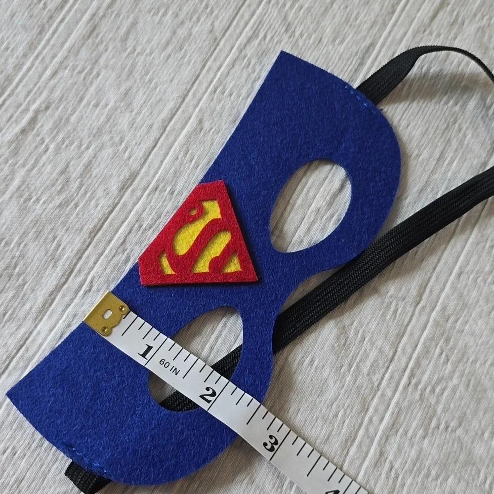 Set of Three (3) Superhero Kids Cape and Masks - Blue & Red - Unisex